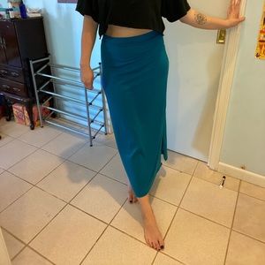 Comfortable Turquoise Maxi Skirt